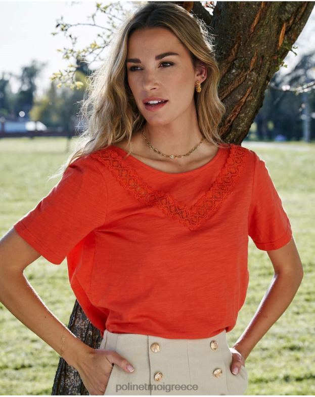 Polin et moi κοράλλι μπλουζάκι paty είδη ένδυσης 8DX0F278