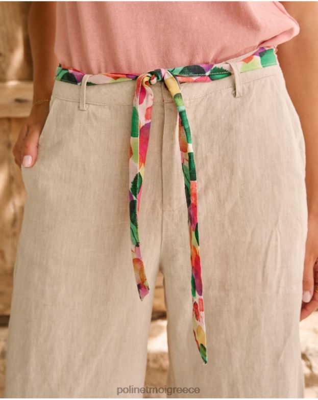 Polin et moi μπεζ λινό παντελόνι ariday είδη ένδυσης 8DX0F327