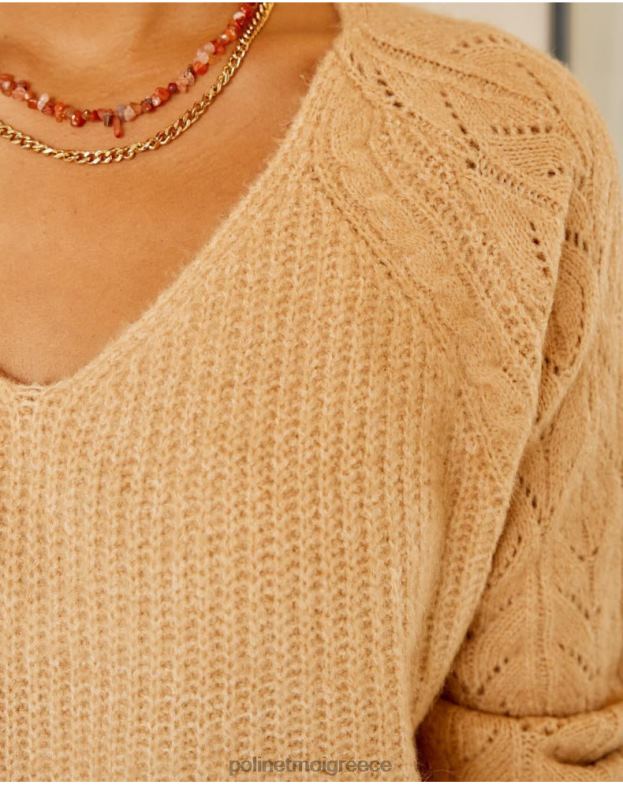 Polin et moi καμήλα πουλόβερ τυπικές αιχμές είδη ένδυσης 8DX0F355
