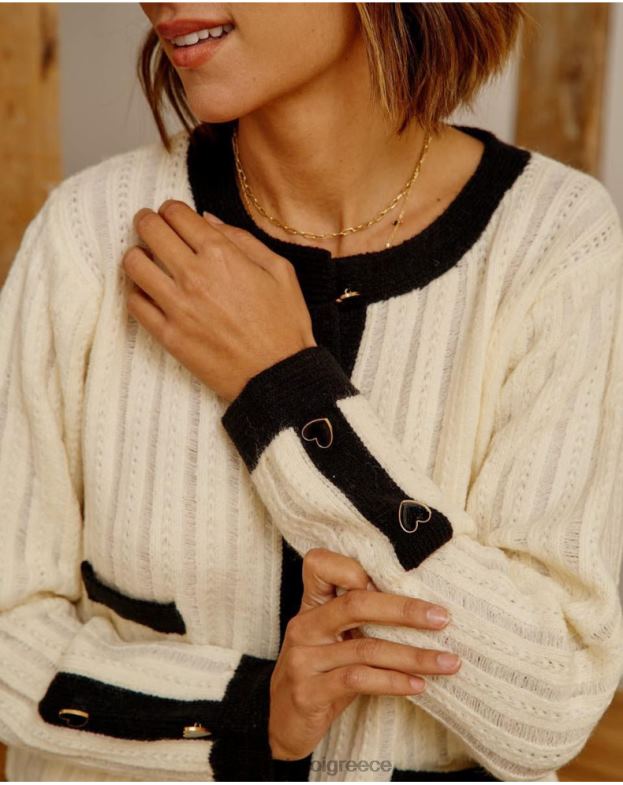 Polin et moi ακατέργαστος κουμπιά ζακέτας davinia είδη ένδυσης 8DX0F358