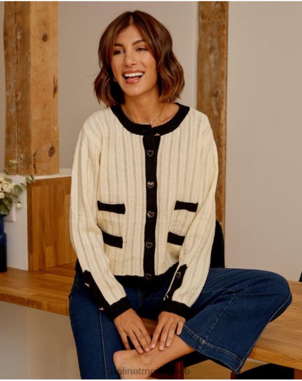 Polin et moi ακατέργαστος κουμπιά ζακέτας davinia είδη ένδυσης 8DX0F358