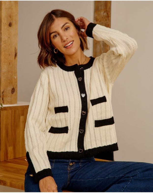 Polin et moi ακατέργαστος κουμπιά ζακέτας davinia είδη ένδυσης 8DX0F358