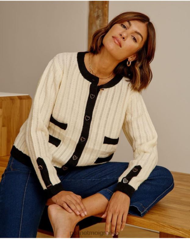 Polin et moi ακατέργαστος κουμπιά ζακέτας davinia είδη ένδυσης 8DX0F358