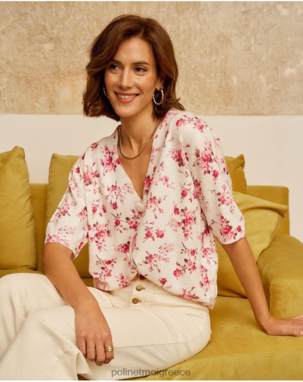 Polin et moi τριαντάφυλλο φλοράλ ζακέτα famara είδη ένδυσης 8DX0F352