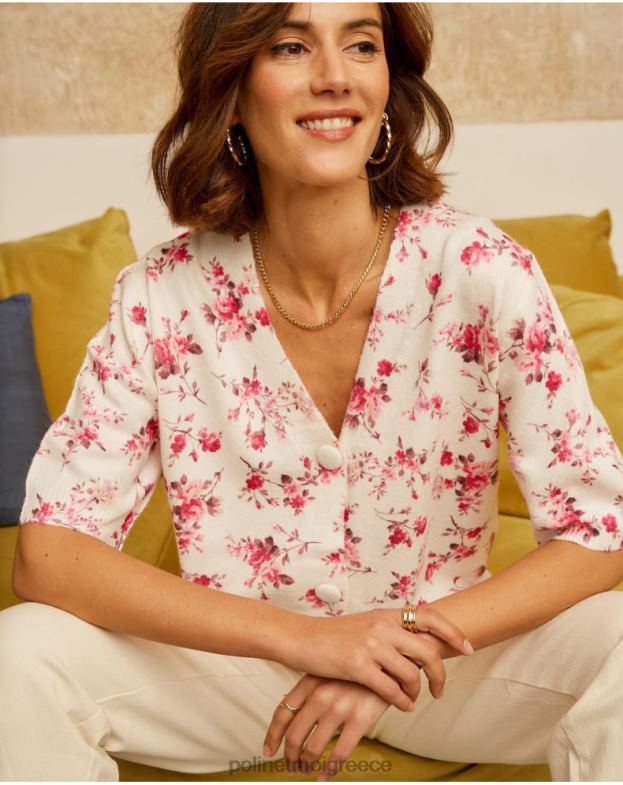 Polin et moi τριαντάφυλλο φλοράλ ζακέτα famara είδη ένδυσης 8DX0F352