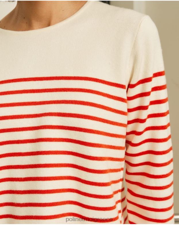 Polin et moi άσπρο πουλόβερ sailor ane είδη ένδυσης 8DX0F350