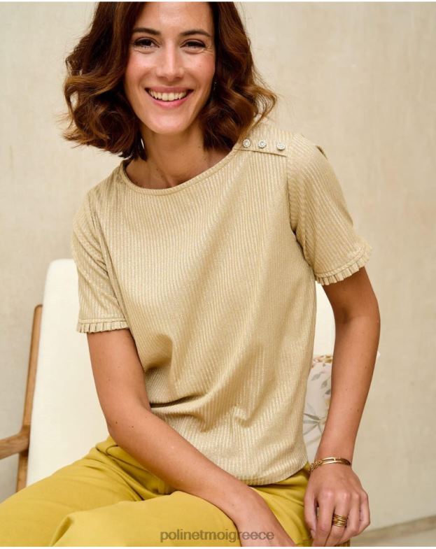 Polin et moi χρυσός/πλατίνα πουλόβερ simonne κόμπος είδη ένδυσης 8DX0F343