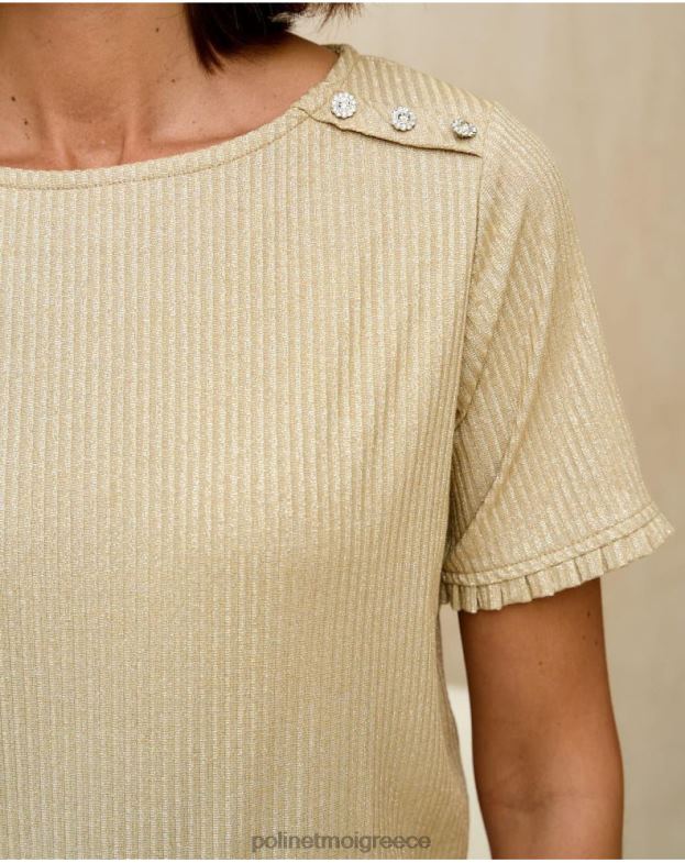 Polin et moi χρυσός/πλατίνα πουλόβερ simonne κόμπος είδη ένδυσης 8DX0F343