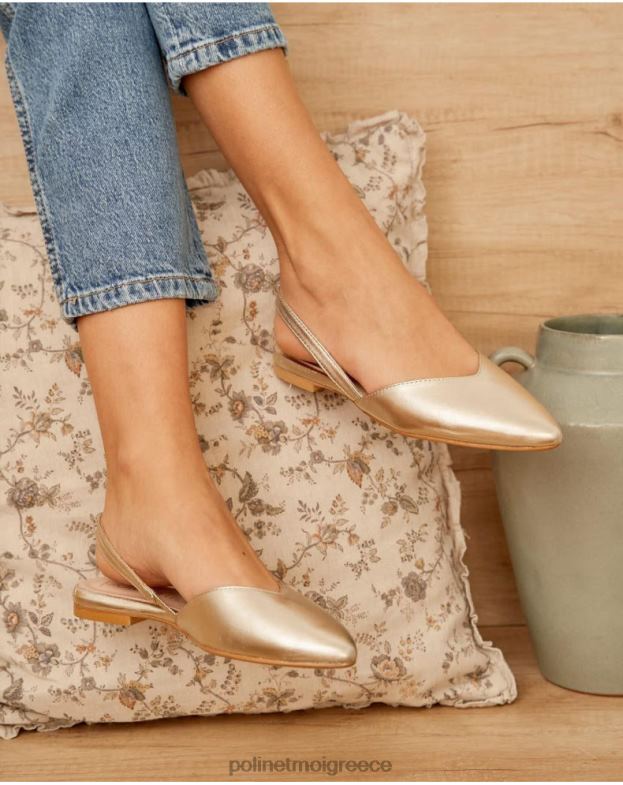 Polin et moi χρυσός/πλατίνα μπαλαρίνες inari undercut είδη υπόδησης 8DX0F477