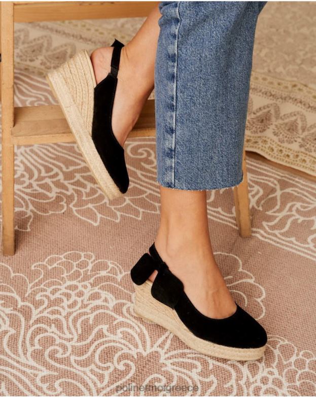 Polin et moi μαύρος φιόγκος εσπαντρίγιας ζιναΐδα είδη υπόδησης 8DX0F462