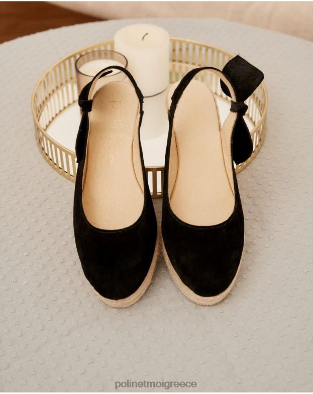 Polin et moi μαύρος φιόγκος εσπαντρίγιας ζιναΐδα είδη υπόδησης 8DX0F462