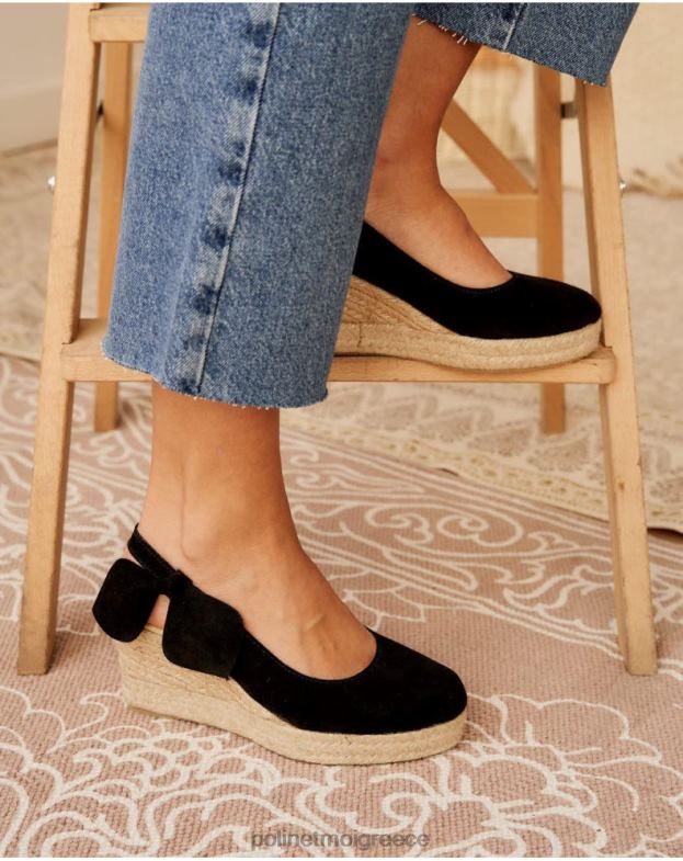 Polin et moi μαύρος φιόγκος εσπαντρίγιας ζιναΐδα είδη υπόδησης 8DX0F462