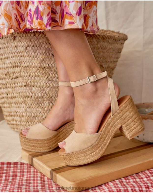 Polin et moi άμμος σανδάλια πλατφόρμα arina είδη υπόδησης 8DX0F410