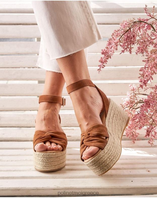 Polin et moi καφέ σανδάλι πλατφόρμα yasemin είδη υπόδησης 8DX0F427