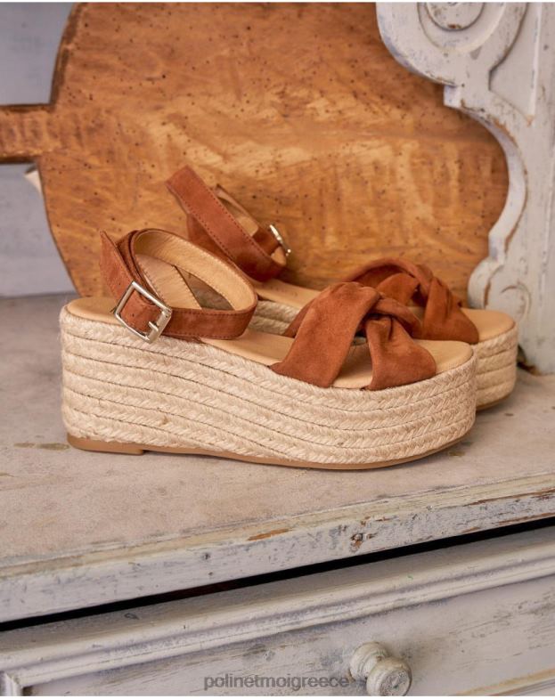 Polin et moi καφέ σανδάλι πλατφόρμα yasemin είδη υπόδησης 8DX0F427